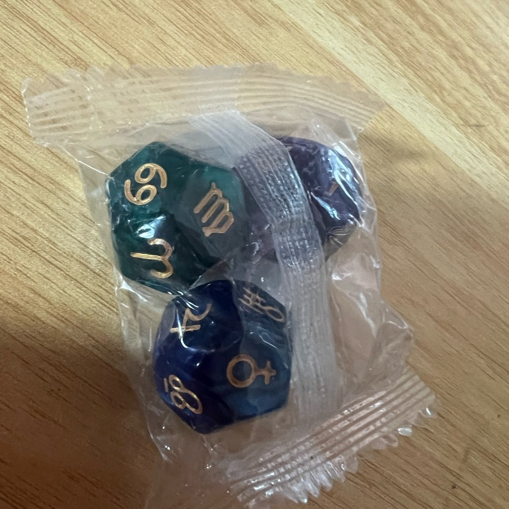 ASTROLOGY DICE ZODIAC - PLANETS - HOUSES